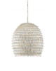 Currey and Company - 9000-1161 - Three Light Pendant - Overlay - White
