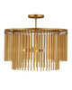 Currey and Company - 9000-1197 - Three Light Semi-Flush Mount - Mantra - Gold Leaf