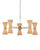 Currey and Company - 9000-1218 - Ten Light Chandelier - Pennyworth - Contemporary Silver Leaf/Contemporary Silver/Natural