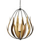 Currey and Company - 9000-1250 - One Light Chandelier - Endymion - Aged Steel/Brass/White