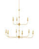 Currey and Company - 9000-1254 - Nine Light Chandelier - Nottaway Collection - Contemporary Gold Leaf / Contemporary Gold