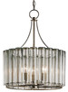 Currey and Company - 9293 - Three Light Chandelier - Bevilacqua - Clear/Silver Leaf