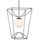 Currey and Company - 9500-0013 - One Light Lantern - Rochefort - Black/White