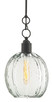 Currey and Company - 9514 - One Light Pendant - Aquaterra Glass Pendant - Old Iron
