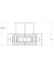 Metro Eight Light Chandelier (9542)