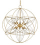 Currey and Company - 9840 - Ten Light Chandelier - Zenda Gold Orb Chandelier - Contemporary Gold Leaf/Contemporary Silver Leaf