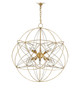 Zenda Gold Orb Chandelier Ten Light Chandelier (9840)