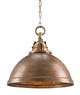 Currey and Company - 9857 - One Light Pendant - Admiral - Copper/Antique Brass