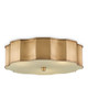 Currey and Company - 9999-0001 - LED Flush Mount - Wexford - Antique Brass/Frosted