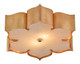 Currey and Company - 9999-0010 - Two Light Flush Mount - Grand Lotus - Antique Gold Leaf/Faux Alabaster