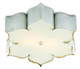 Currey and Company - 9999-0042 - Two Light Flush Mount - Grand Lotus Collection - Contemporary Silver Leaf