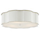Currey and Company - 9999-0067 - Three Light Flush Mount - Wexford - Snow White/Gold/White