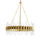 Arteriors - 89094 - Eight Light Chandelier - Haskell - Antique Brass