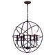 CWI Lighting - 5464P18DB - Six Light Chandelier - Arza - Brown