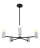 Kalco - 516571MB - Five Light Pendant - Quadra - Matte Black