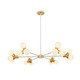 Kalco - 517473WNB - LED Chandelier - Tres - White and New Brass