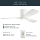 Volos 48"Ceiling Fan (300032MWH)