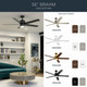 Brahm 56"Ceiling Fan (300044MWH)