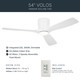 Volos 54" Ceiling Fan (300154MWH)