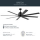 Breda 75"Ceiling Fan (310275SBK)