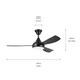 Ample 54"Ceiling Fan (310354SBK)