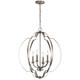 Kichler - 42138NI - Four Light Foyer Pendant - Voleta - Brushed Nickel