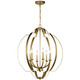 Kichler - 42139NBR - Six Light Foyer Chandelier - Voleta - Natural Brass