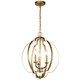 Kichler - 42140NBR - Three Light Pendant - Voleta - Natural Brass