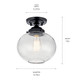 Avery One Light Semi Flush Mount (42296BK)