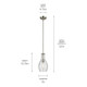 Everly One Light Pendant (42456NI)