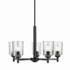 Shailene Five Light Chandelier (43671BKCLR)