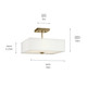 Shailene Three Light Semi Flush Mount (43691NBR)