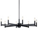 Erzo Eight Light Chandelier (43857BK)