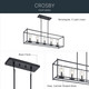 Crosby Five Light Linear Chandelier (43995BK)
