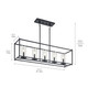 Crosby Five Light Linear Chandelier (43995BK)