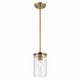Kichler - 43996NBR - One Light Mini Pendant - Crosby - Natural Brass