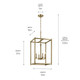 Crosby Four Light Foyer Pendant (43998NBR)