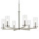 Kichler - 44013NI - Six Light Chandelier - Crosby - Brushed Nickel