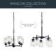 Winslow Five Light Chandelier (44030BK)