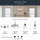 Winslow One Light Semi Flush Mount (44033BK)
