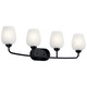 Kichler - 45130BK - Four Light Bath - Valserrano - Black