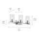 Crosby Three Light Bath (45497CHCLR)