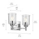 Shailene Two Light Bath (45573CHCLR)