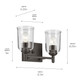 Shailene Two Light Bath (45573OZCLR)