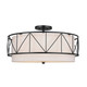 Kichler - 52076BK - Four Light Semi Flush Mount - Birkleigh - Black