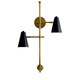 Sylvia Two Light Wall Sconce (52174BK)