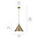 Zailey One Light Pendant (52177NBR)