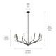 Armand Ten Light Chandelier (52348BK)
