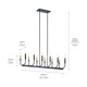 Armand 12 Light Linear Chandelier (52350BK)