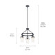 Everett Three Light Chandelier (52377BK)